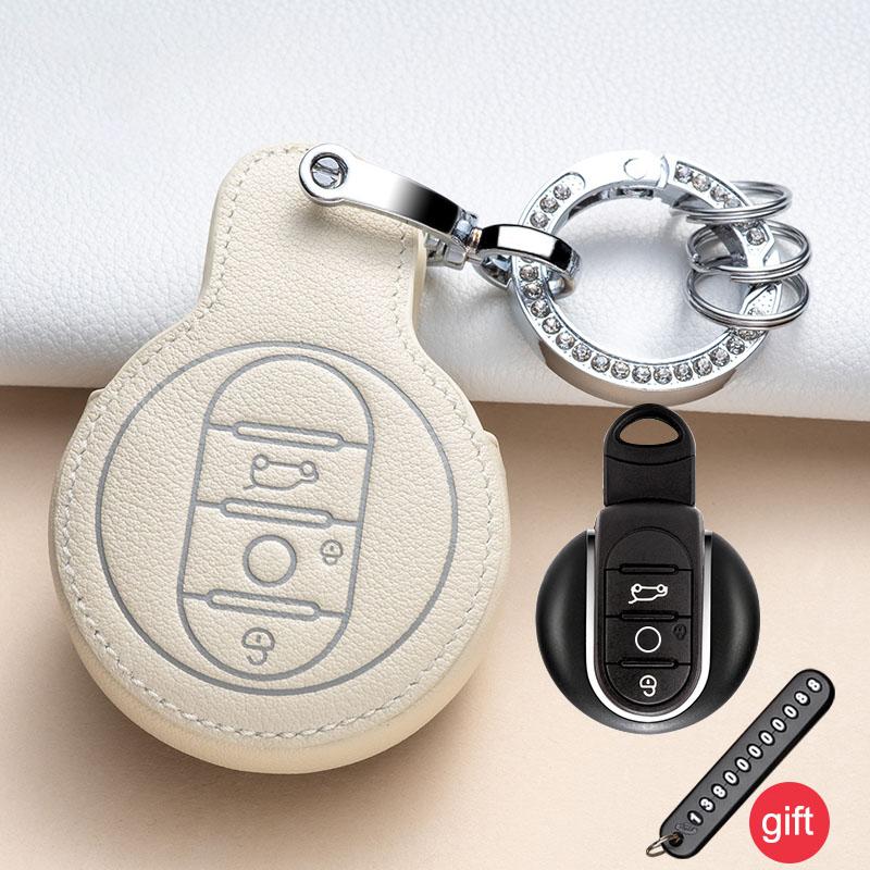 For Mini Cooper F54 F55 F56 F60 Key Case Car Leather Key Cover Keychain Interior Accessories Decoration Car Styling