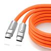 Thzzhnno Silikonový nabíjecí kabel USB C 3.2 Gen 2 100W 3M, 20Gbps Ultra flexibilní materiál Flexibilní USB C na USB C, 4K @ 60Hz Video kabel typu C Kompatibilní