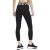 Nike Pro High-Waisted Slim Fit Letter Dry Comfortable Nine-Point Sports Trousers Women Bottoms Black White FV7389010