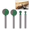 Green / Silver Routet Bit Hard Alloy Lubricated Round