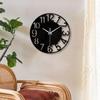 Acrylic Wall Clock Large Wall Clock Modern Style Silent Festival Gift Round Wall Clock for Kitchen Hotel Bathroom Decoration