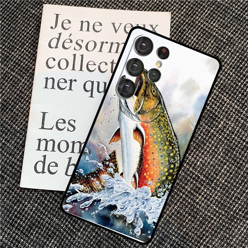 Trout Fishing Case For Samsung Galaxy S25 Ultra S20 S21 S22 S23 S24 Ultra S9 S10 Plus S24 FE Back Cover