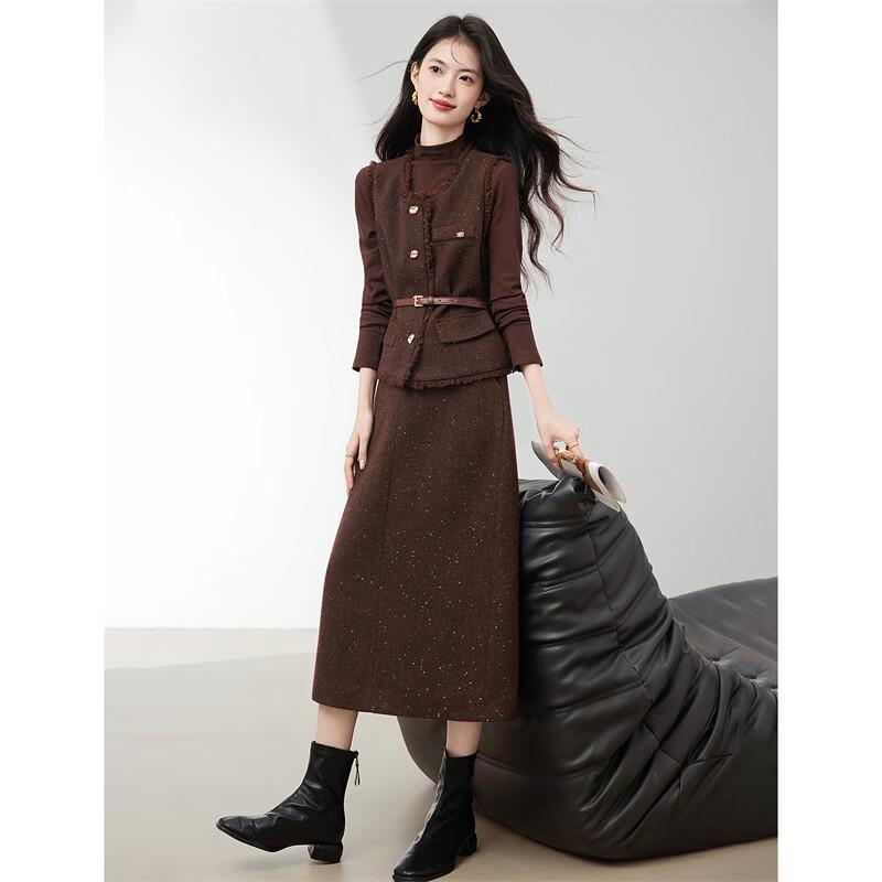 Women's Wool Blend Tweed Style 3-Piece Set
