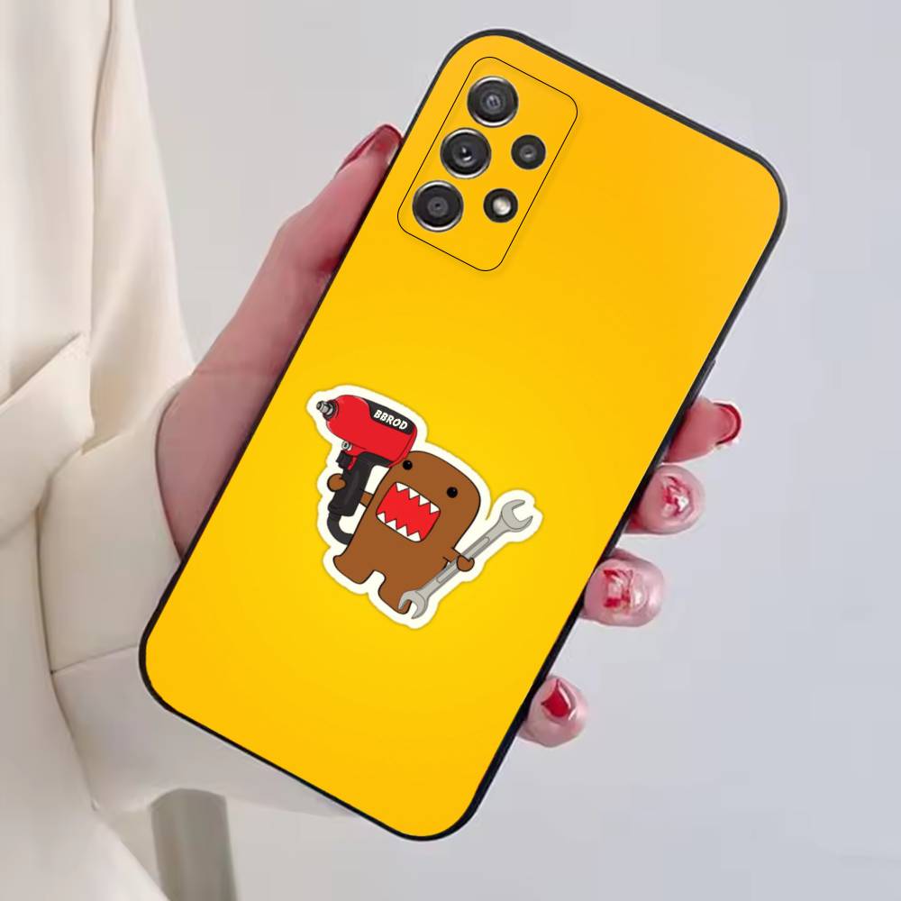 Cute Domo-kun Monsters Fashion Phone Case For Samsung S25,S24,S21,S22,S23,S30,Ultra,S20,Plus,Fe,Soft Silicone Black Cover