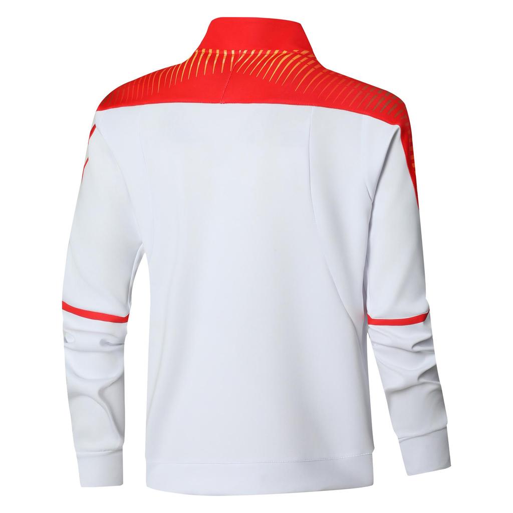 Chinese Team Hoodie Stand-up Collar Sports Jacket: Zipper, Long Sleeve, Outdoor Casual Wear for Students & Martial Arts Coaches.