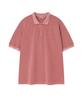 WACKY WILLY Pigment-Dyed Collared T-Shirt Pink