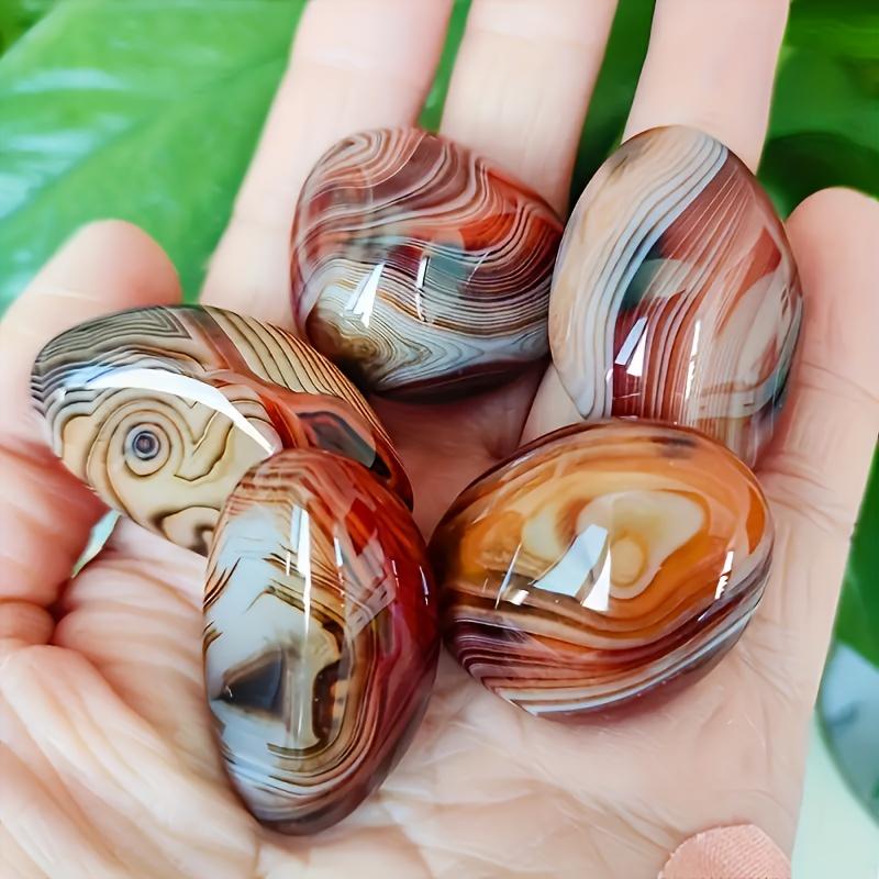 100g de pedras roladas de ágata natural exclusivas, padrões variados, decoração para casa, detalhes para vasos e aquários, suprimentos para fabricação de joias