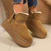 Side Zip Decoration Snow Boots Women 2025 Winter Fashion Thick Bottom Furry Ankle Boots Warm Short Plush Booties