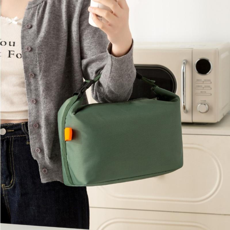 Borsa Pranzo Termica Pieghevole Portatile Grande Capacità Borsa Bento Portatile Borsa da Picnic Impermeabile per Esterni Borsa Frigo Borsa a Mano Multifunzionale