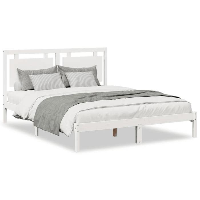 VidaXL Cadre de lit extra long sans matelas 160x210 cm bois massif, meuble de chambre à coucher, sommier, lit en bois, lit, 3309190