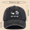 Fun Cartoon Pattern Printed Baseball Cap Trucker Hat Black Papa Dad Hat