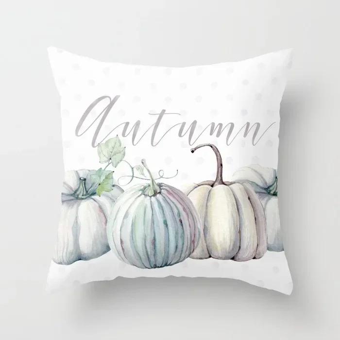 Pumpkins Cushion Cover Happy Halloween Pillow Covers Cartoon Home Decor Soft Peach Skin for Sofa Bed Decorative Cases 45x45cm