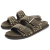 Zara Open-Toe Vintage Slide Sandals Women Footwear Khaki-Green 2607610032
