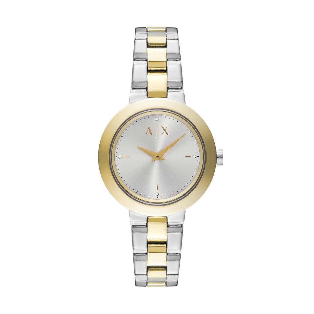 Armani Exchange NA AX5171 Silver Gold AX Women's Watch, &