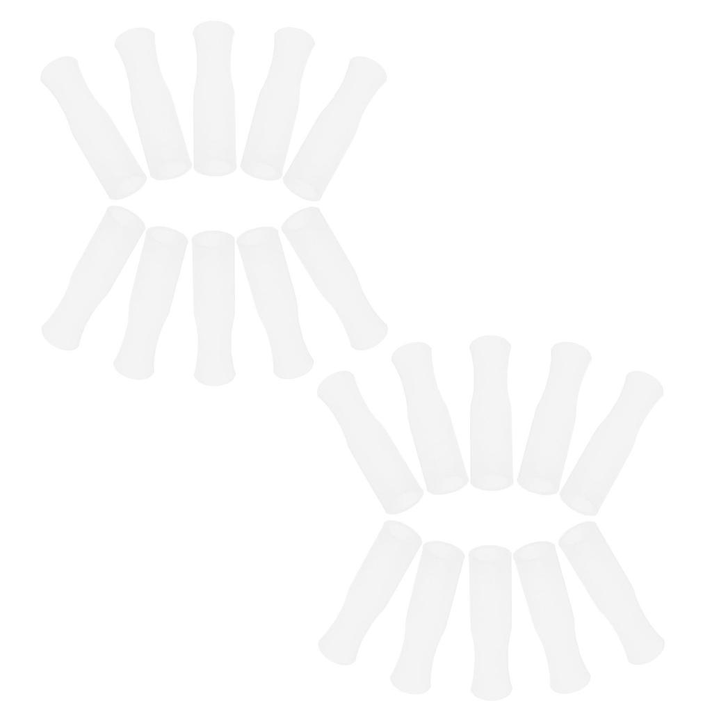 20Pcs Silicone Straw Tips for 6Mm Out Diameter Straws Reusable Heatproof Soft Nozzle Straw Protector Extender for Coffee Tea