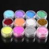 12Pcs Nail Powder Bright Color Stylish Powder Manicure Nail Art Set for Beauty