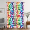 2 Pcs Colorful Hearts Print Curtains,suitable for Bedroom,living Room Kitchen Decoration,home Decoration,window Decoration