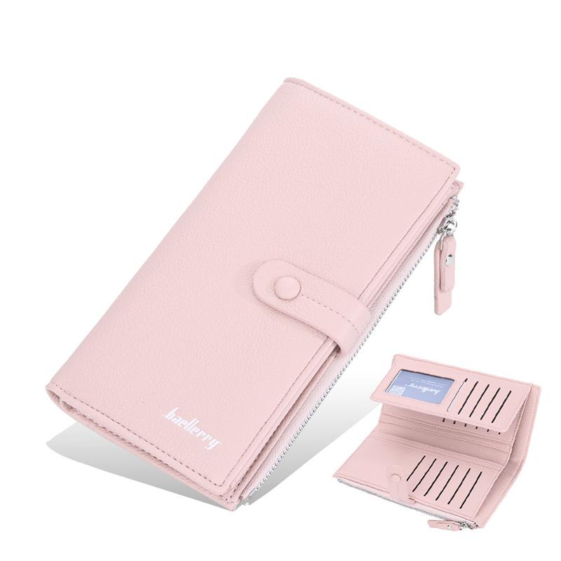 Baellerry Women Fashion Design Card Holder Wallets Casual PU Leather Purse Hasp Zip Coin Purses Wallet