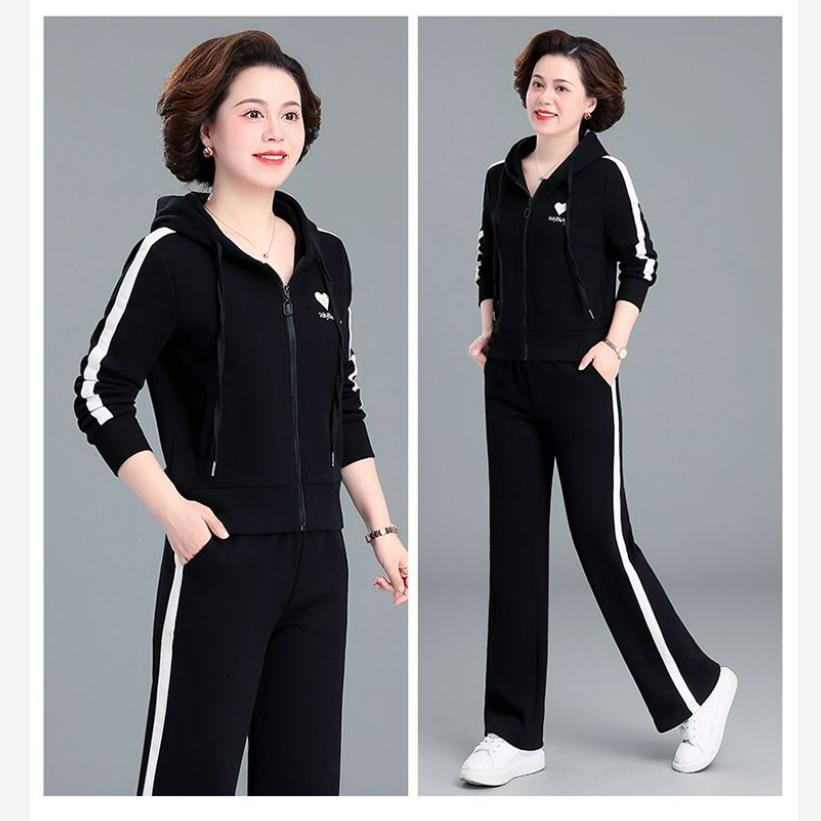 Mutter Herbstanzug, Westlicher Stil 2 Lässige Bluse, Zweiteilige Frühjahrs- und Herbstjacke für Frauen mittleren und höheren Alters