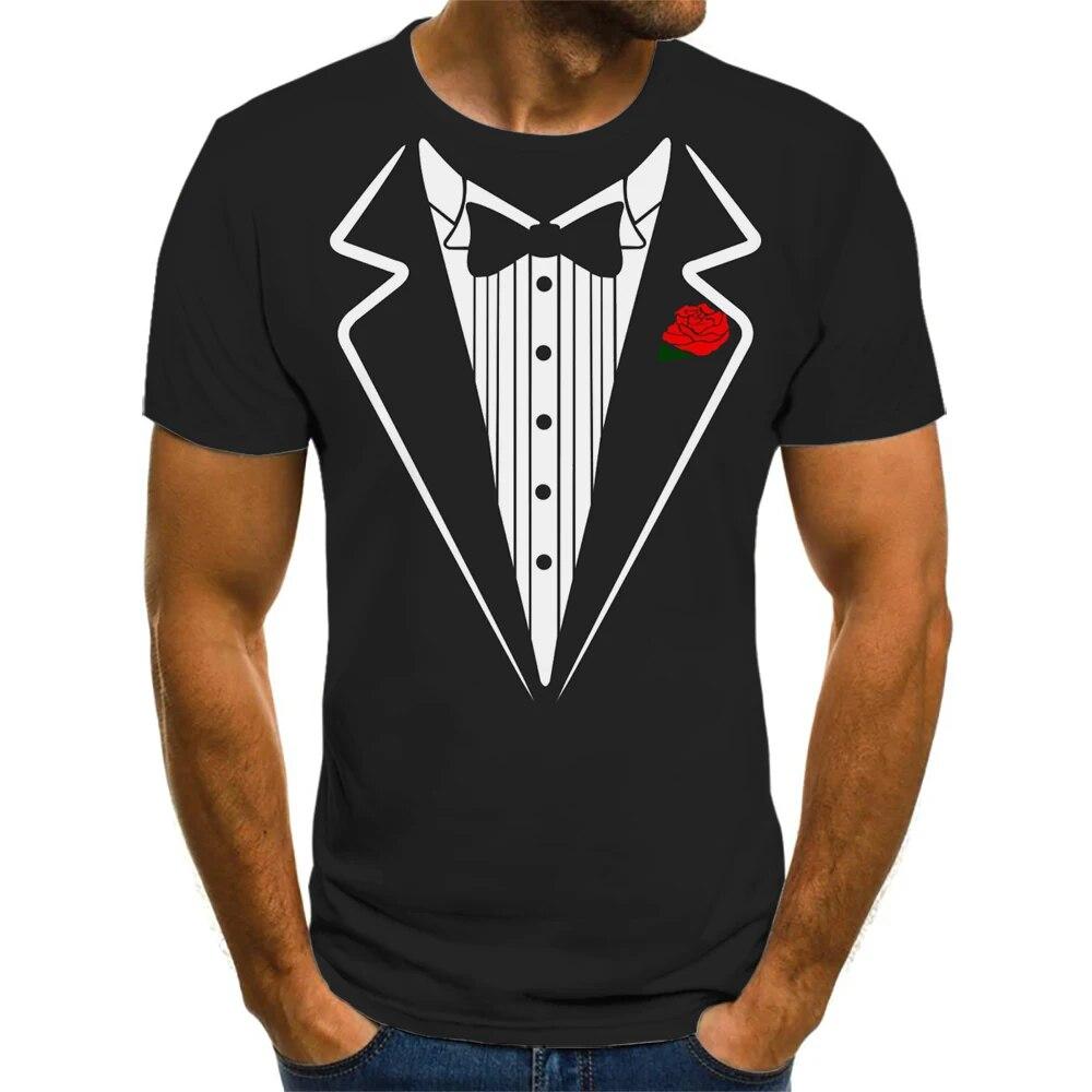 

Мужская повседневная футболка с 3D-принтом, круглый вырез и персонализированная рубашка с короткими рукавами, стиль хип-хоп, лето