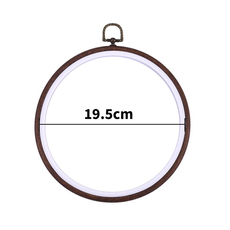 Sewing Tool Round Oval Imitation Wood Embroidery Hoops Frame Set Plastic Embroidery Hoop Rings for DIY Cross Stitch Needle Craft