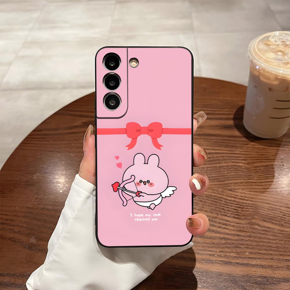 A-Asamimichan Cute Bunny Phone Case For Samsung S24 Ultra S25 S23 Fe S22 S20 S21 Plus Galaxy A54 A34 A53 A16 Cover