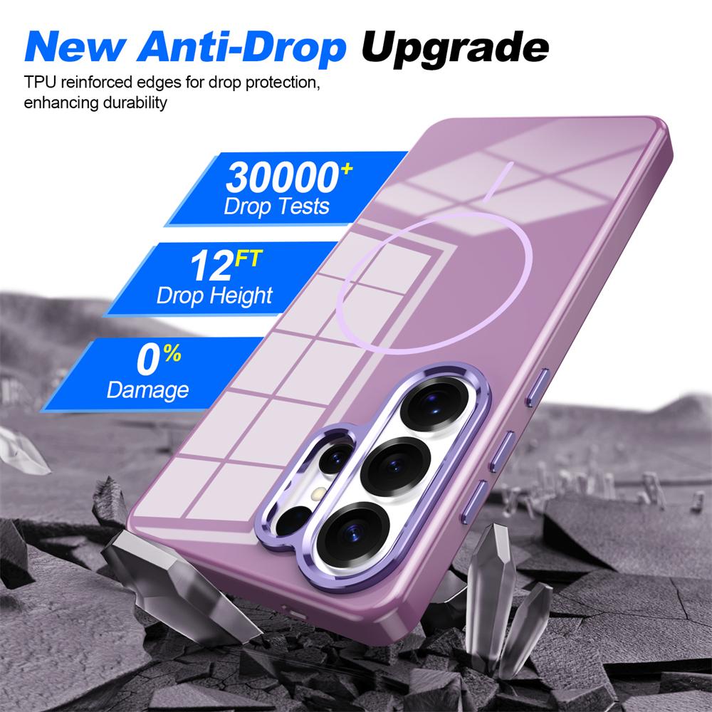Hard PC Magnetic For Magsafe Case For Samsung Galaxy S26 Ultra S25 Plus S24 Ultra Wireless Charging Shockproof Cover