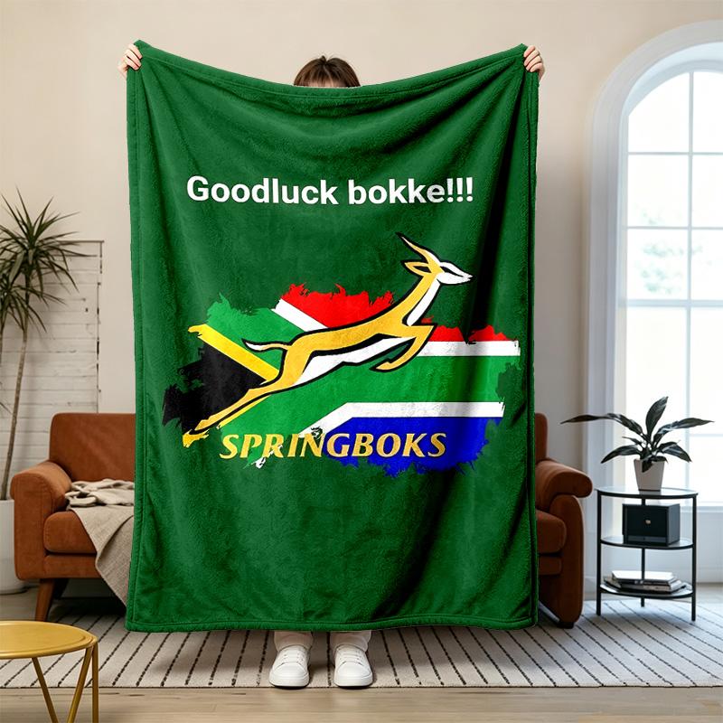 Νότια Αφρική Springboks Μαλακό και άνετο φανελένιο Κατάλληλο για καναπέδες σαλόνια υπαίθριο κάμπινγκ ταξίδια και επίσης κάνει ένα υπέροχο δώρο επετείου