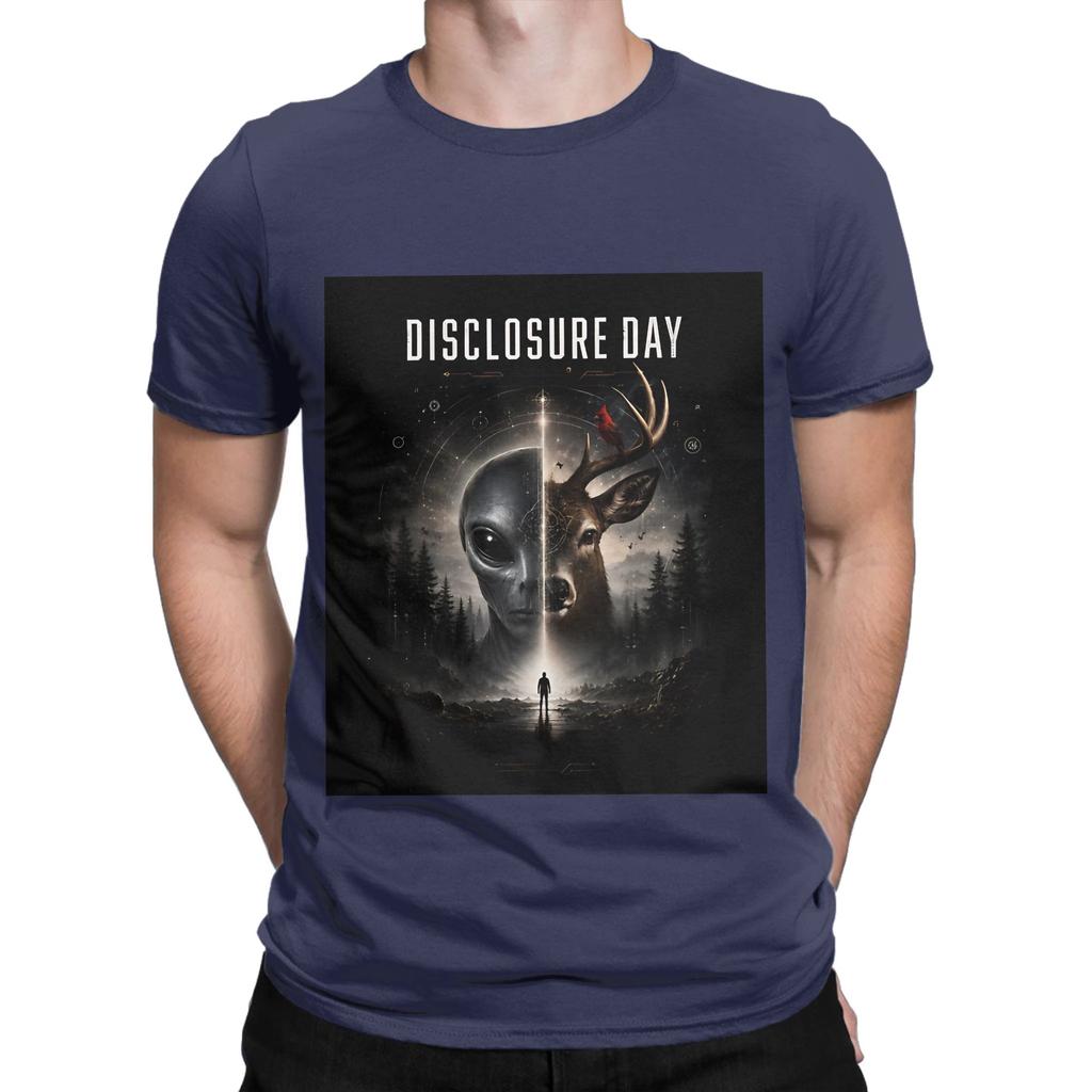 Disclosure Day painting logo poster Funny Graphic 100 Cotton TShirt Disclosure Day Tees Tops For Unisex