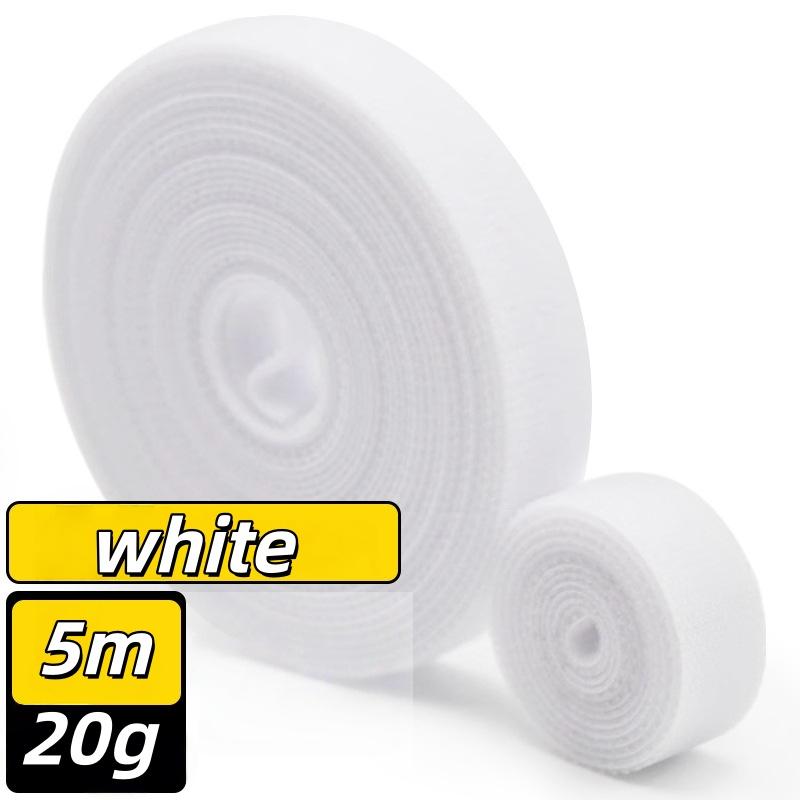 1pc 5m/196.85in Multi Colored Reusable Hook and Loop Fasteners for Cable Management and Organization