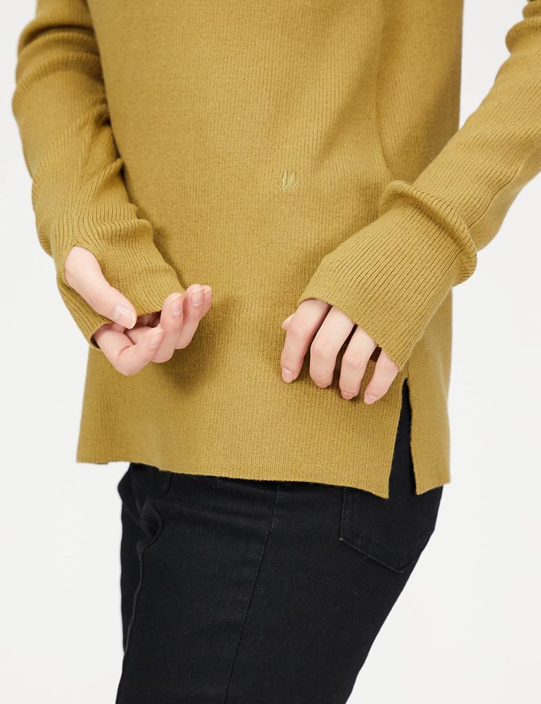 Mila Owen Crew Neck Rib Knit 09WNT224136 CML 1 Women's