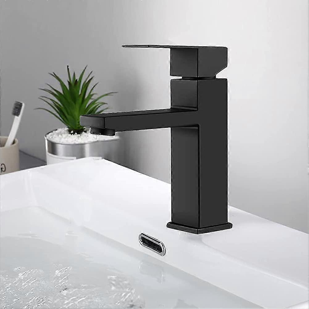 Black Bathroom Faucet Single Handle, Single Hole Bathroom Sink Faucet, Rv