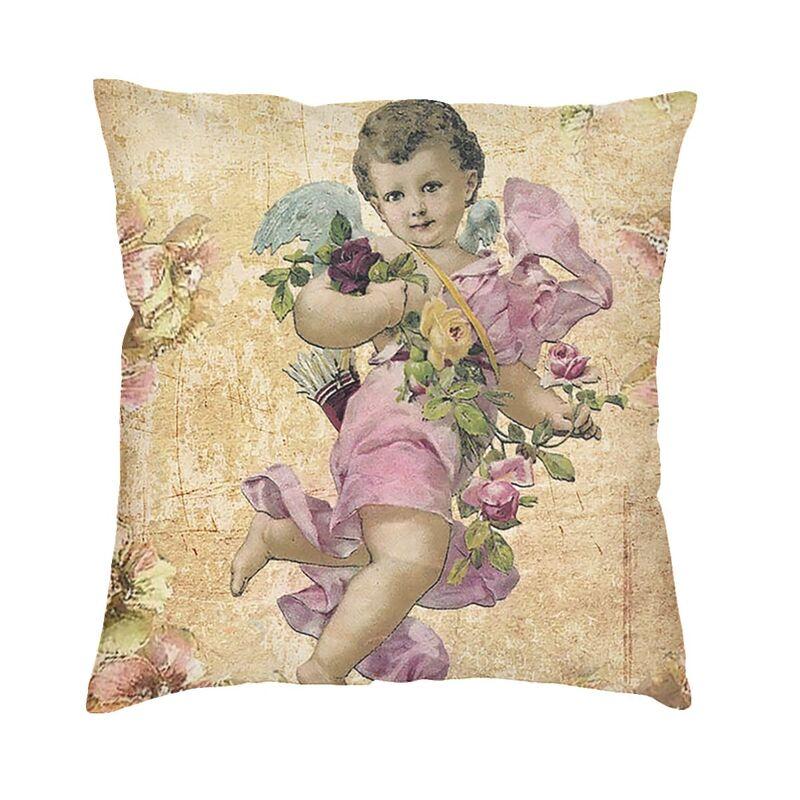 Nordic Victorian Angel Cushion Cover Velvet Fairies Sea Throw Pillow Case Living Room Decoration Pillowcase