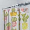 Colorful Cactus Shower Curtain Watercolor Houseplants Decor For Bathroom Pink, Green Yellow Floral Design New