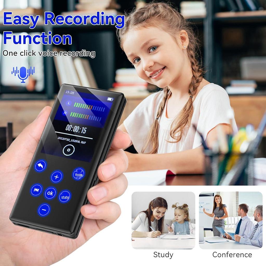 2026 Bluetooth MP3/MP4 Player with External Speaker, Radio, Music, and E-book Playback