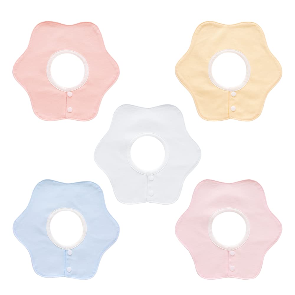 

Bib Baby 360 Set of Baby For Petal U Boys [Elf-feer] Bib, Bib, Cotton, Waterproof, 5, Apron, Plain, Dining, Shape, Shape, Girls, (Color 2)