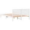 Bed Frame with Headboard White 140 x 210 cm Solid Pine Wood