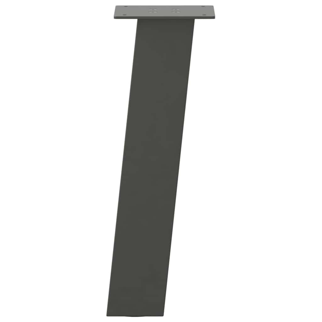 Vidaxl Nogi Do Stolika Kawowego, 4 Szt., Antracyt, 42 Cm, Stal