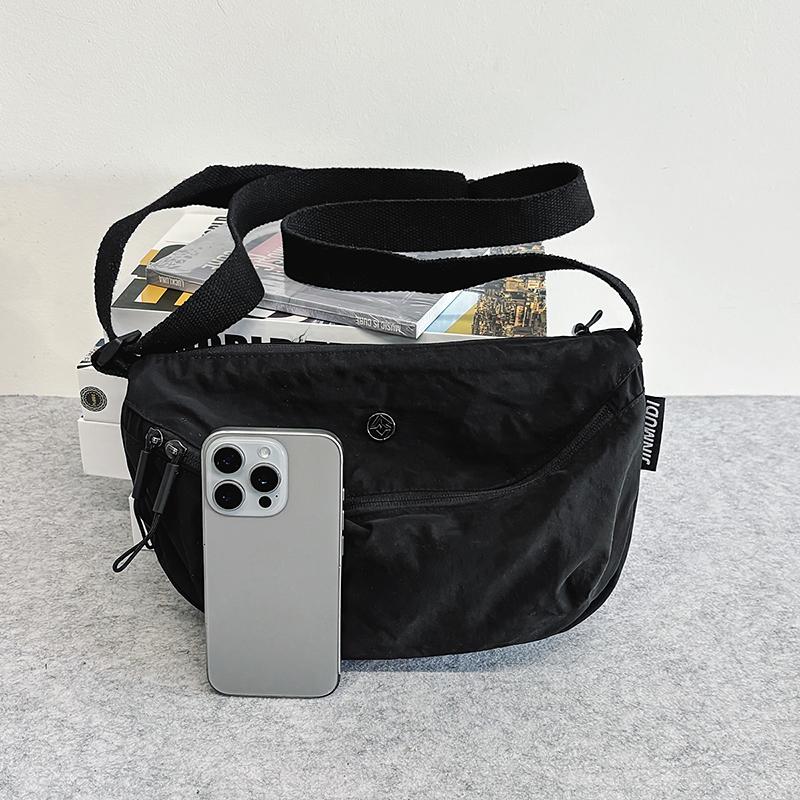 Geantă de umăr ușoară impermeabilă, culoare uni, unisex, geantă crossbody, nailon, ușoară, geantă hobo