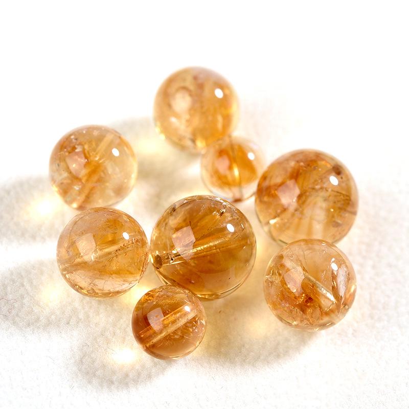 Gelber Turmkristall & Goldene Rutilquarzperlen für DIY-Schmuck - Tigerauge & Gelbe Klebeblumen-Akzente