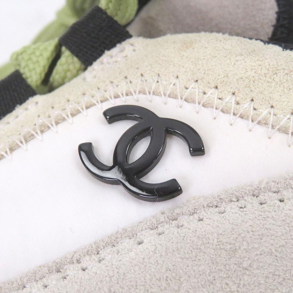 Tolle CHANEL Low-Top-Sneaker 20K COCO-Logo Beige Wildleder Herren 39 G35617 Gebraucht