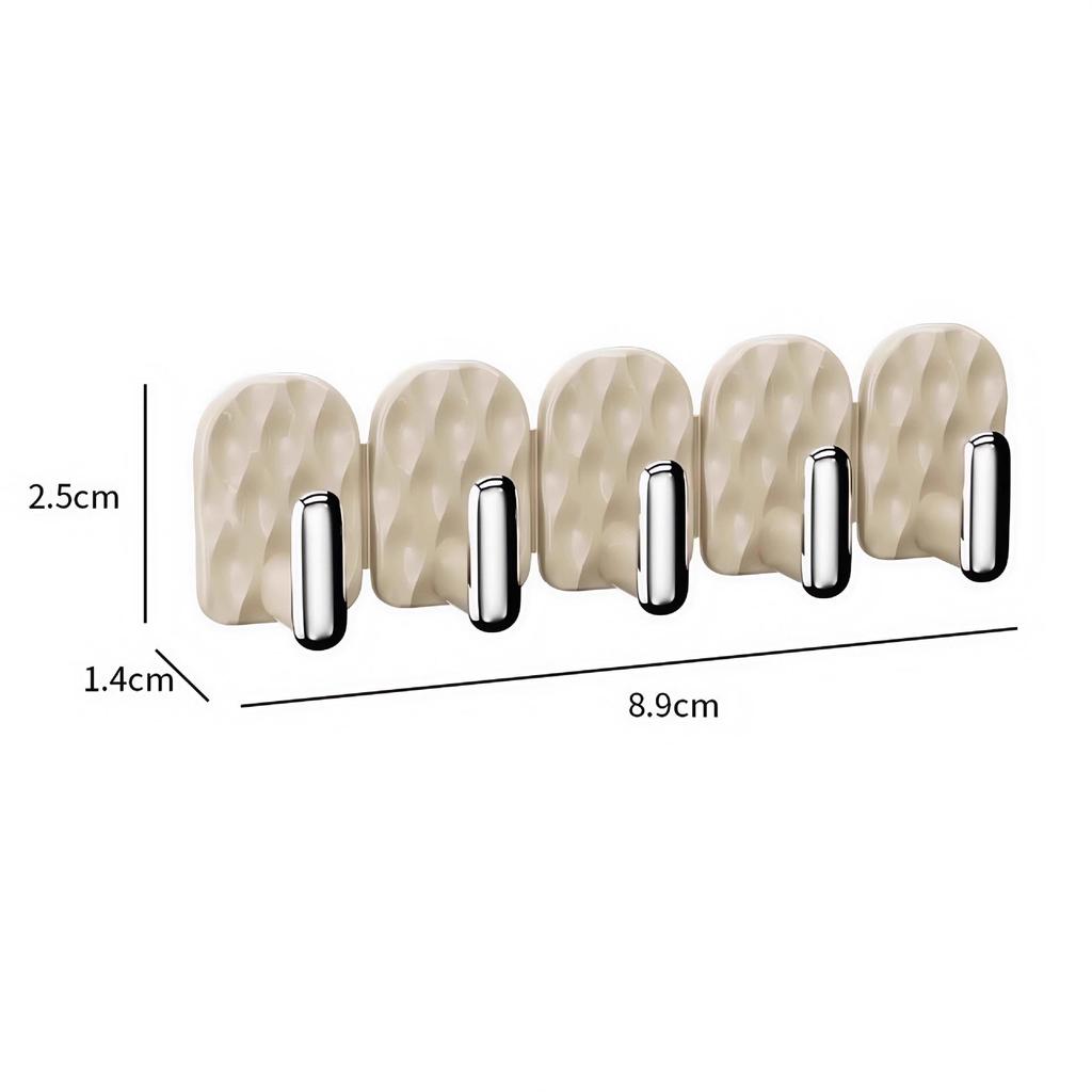 Detachable Mini Adhesive Hooks - No-Punch, Traceless, Wall-Mounted for Cabinet or Door Back Storage