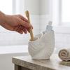 3 Slot Nautilus Toothbrush Holder Ocean Style Aesthetic Toothpaste Storage Shelf 3D Printed Plastic Makeup Brush Organizer