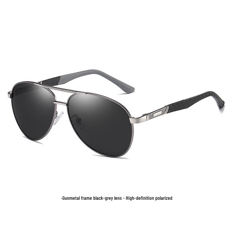 

Мужские солнцезащитные очки 2024 года в стиле ретро с двойной переносицей, поляризованные, с большой оправой и пружинной дужкой