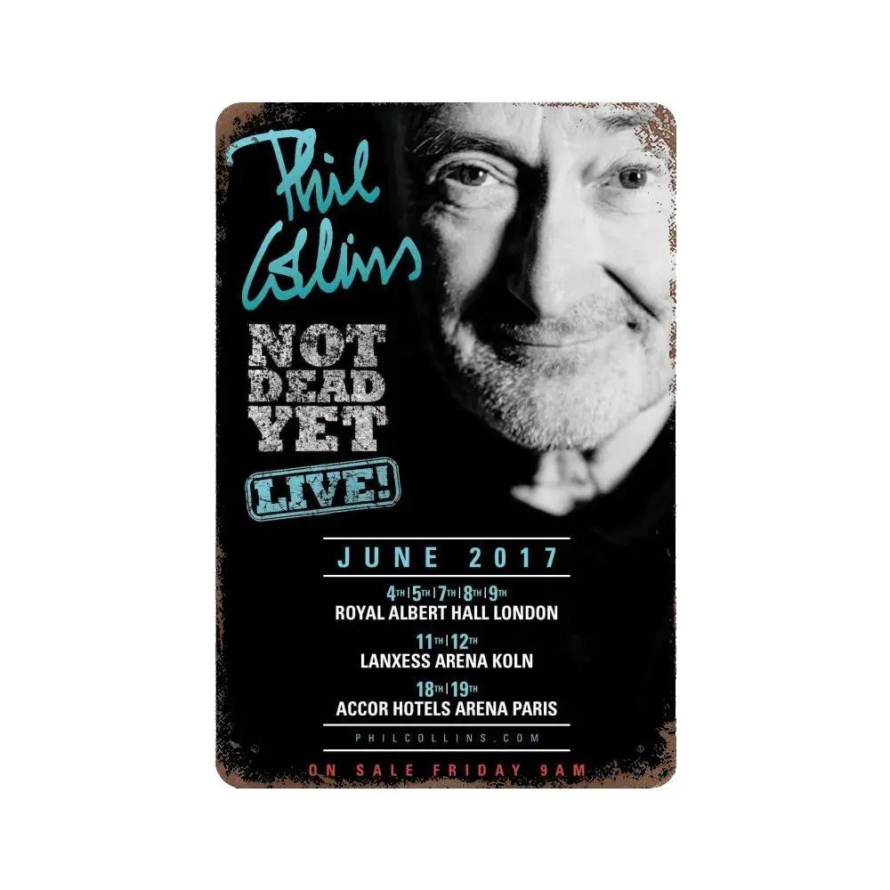 Phil Collins Drummer Metal Decor Poster Vintage Tin Sign Metal Sign Decorative Plaque for Pub Bar Man Cave Club Wall Decoration