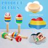 1 Set Wooden Skill Development Toy, Stacking Cups & Catch Ball Set for Kids, Improves Motor Skills & Early Learning