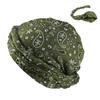 Men Women Satin Lined Turban Hat Adjustable Pre-Tied Headwraps Trendy Printing Sleeping Bonnet Chemo Hat Hair Cover