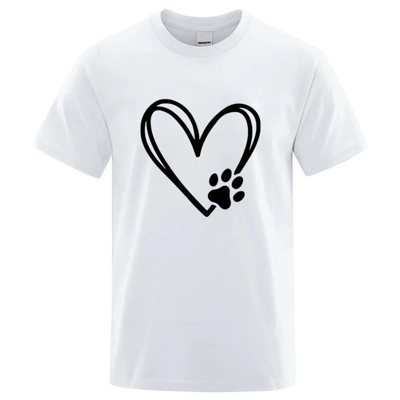 Summer Tshirt Cotton Blend Funny Cat Love Print Unisex Loose Oneck Cool T Shirt for Unisex Short Sleeve Tshirt Male Tees Tops