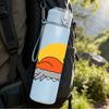 1PC Sleeping Fox Sunset Scene 750ml Color Plastic Sports Water Bottle Leakproof Flip Straw Lid Suitable for Sports Office Home Use