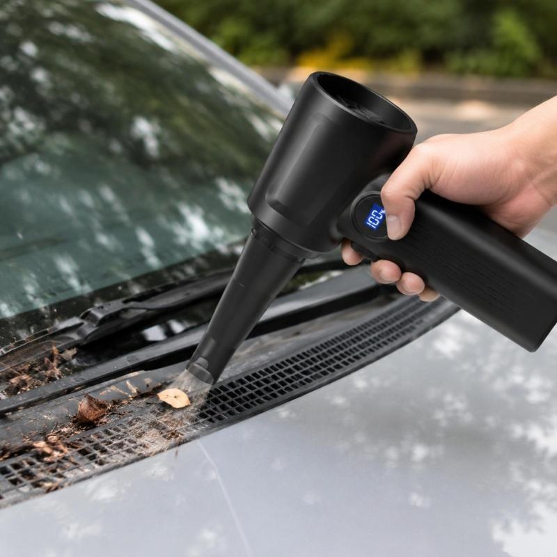 Rechargeable Handheld Blower Vacuum with Blow and Suction Modes, Mobile Dust Cleanup for Computer Cases, Vehicle Crevices, and Workshop Surfaces